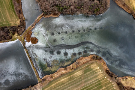 Dr. Simán László - Halastó télen